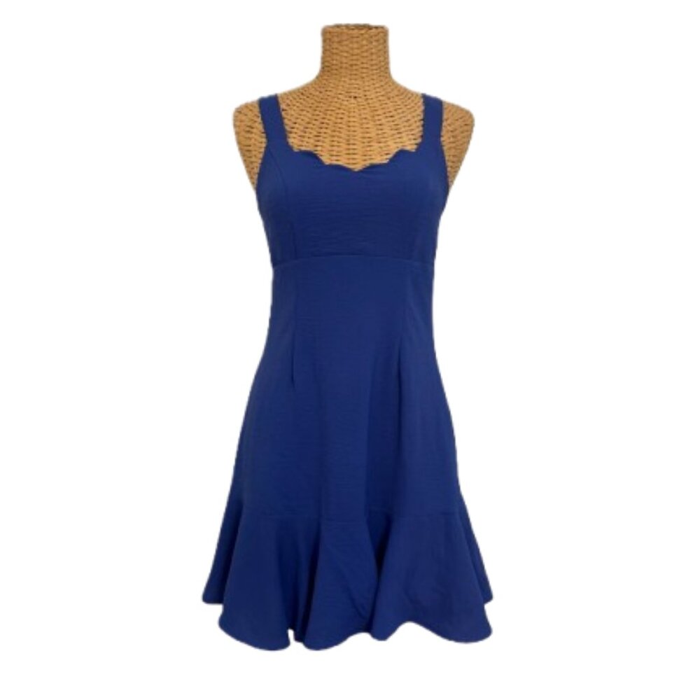 Altar'd State Blue Scalloped Mini Dress